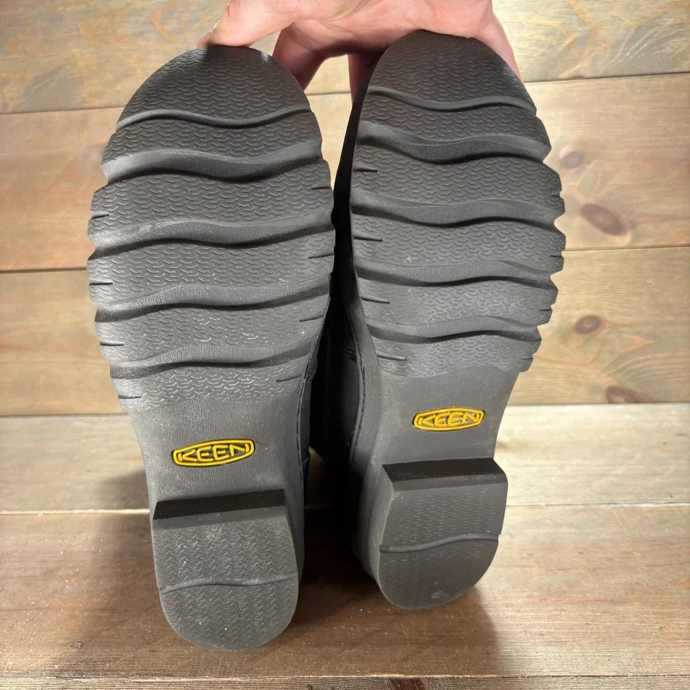 KEEN wapato Womens size 10 shoes Black Suede Waterproof Insulated Snow Boots